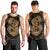 Hawaii Anchor Hibiscus Flower Vintage Tank Top - AH - Gold - Polynesian Pride
