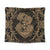 Hawaii Anchor Hibiscus Flower Vintage Tapestry - AH - Gold Wall Tapestry Black - Polynesian Pride