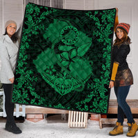 Hawaii Anchor Hibiscus Flower Vintage Premium Quilts - AH - Green - Polynesian Pride