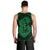 Hawaii Anchor Hibiscus Flower Vintage Tank Top - AH - Green - Polynesian Pride