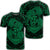 Hawaii Anchor Hibiscus Flower Vintage T Shirt Green Unisex Black - Polynesian Pride