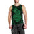 Hawaii Anchor Hibiscus Flower Vintage Tank Top - AH - Green Black - Polynesian Pride