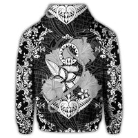 Hawaii Anchor Hibiscus Flower Vintage Zip Hoodie - Polynesian Pride