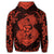 Hawaii Anchor Hibiscus Flower Vintage Zip Hoodie Orange - Polynesian Pride