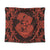 Hawaii Anchor Hibiscus Flower Vintage Tapestry - AH - Orange Wall Tapestry Black - Polynesian Pride
