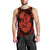 Hawaii Anchor Hibiscus Flower Vintage Tank Top - AH - Orange Black - Polynesian Pride