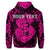 Custom Hawaii Anchor Hibiscus Flower Vintage Hoodie Pink - Polynesian Pride