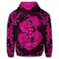 Hawaiian Anchor Hibiscus Flower Vintage Hoodie Pink - Polynesian Pride