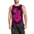 Hawaii Anchor Hibiscus Flower Vintage Tank Top - AH - Pink Black - Polynesian Pride