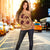 Hawaii Anchor Hibiscus Flower Vintage Women's Off Shoulder Sweater - AH - Red Orange - Polynesian Pride