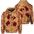 Hawaii Anchor Hibiscus Flower Vintage Zip Hoodie Red Orange Unisex Art - Polynesian Pride