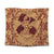 Hawaii Anchor Hibiscus Flower Vintage Tapestry - AH - Red Orange Wall Tapestry Black - Polynesian Pride