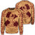 Hawaii Anchor Hibiscus Flower Vintage Sweatshirt - AH - Red Orange Unisex Black - Polynesian Pride