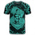 Hawaii Anchor Hibiscus Flower Vintage T Shirt Turquoise - Polynesian Pride