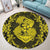 Hawaii Anchor Hibiscus Flower Vintage Round Carpet - AH - Yellow - Polynesian Pride