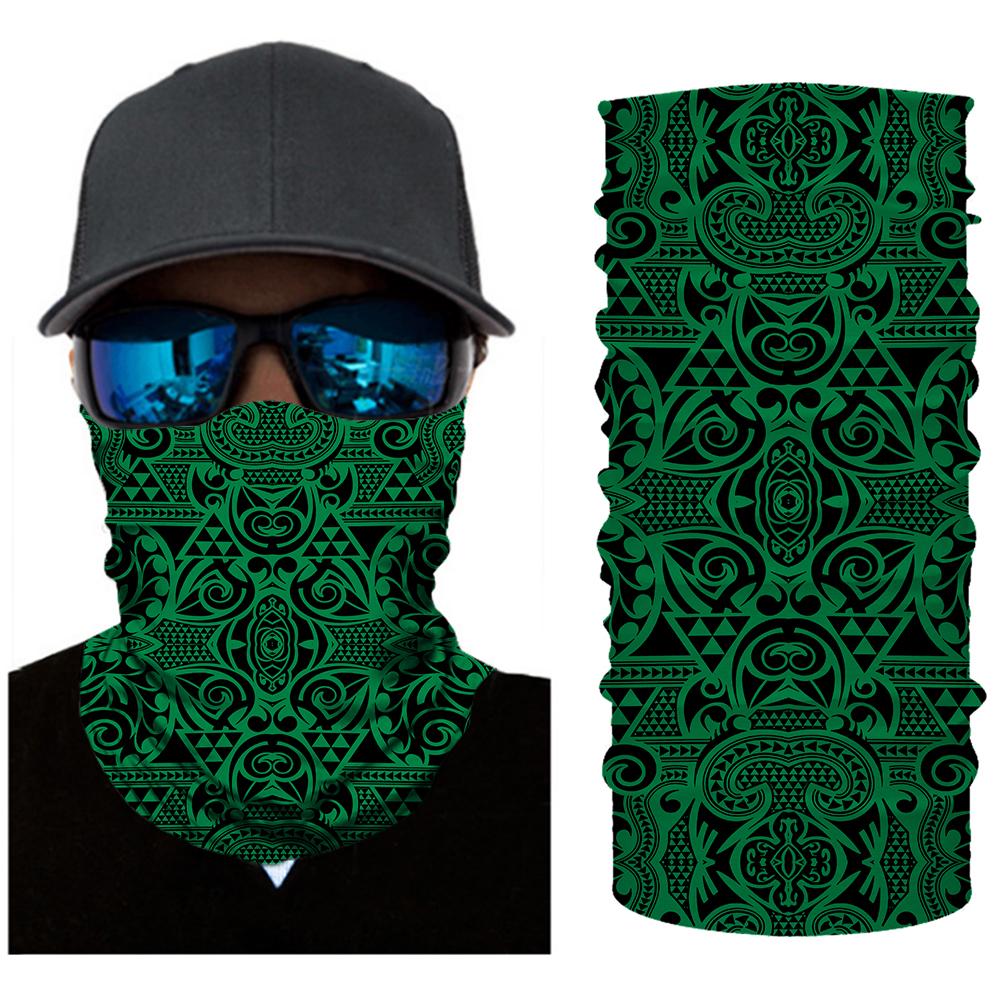 Hawaii Bandana Polynesian Kakau Turtle Green - Polynesian Pride