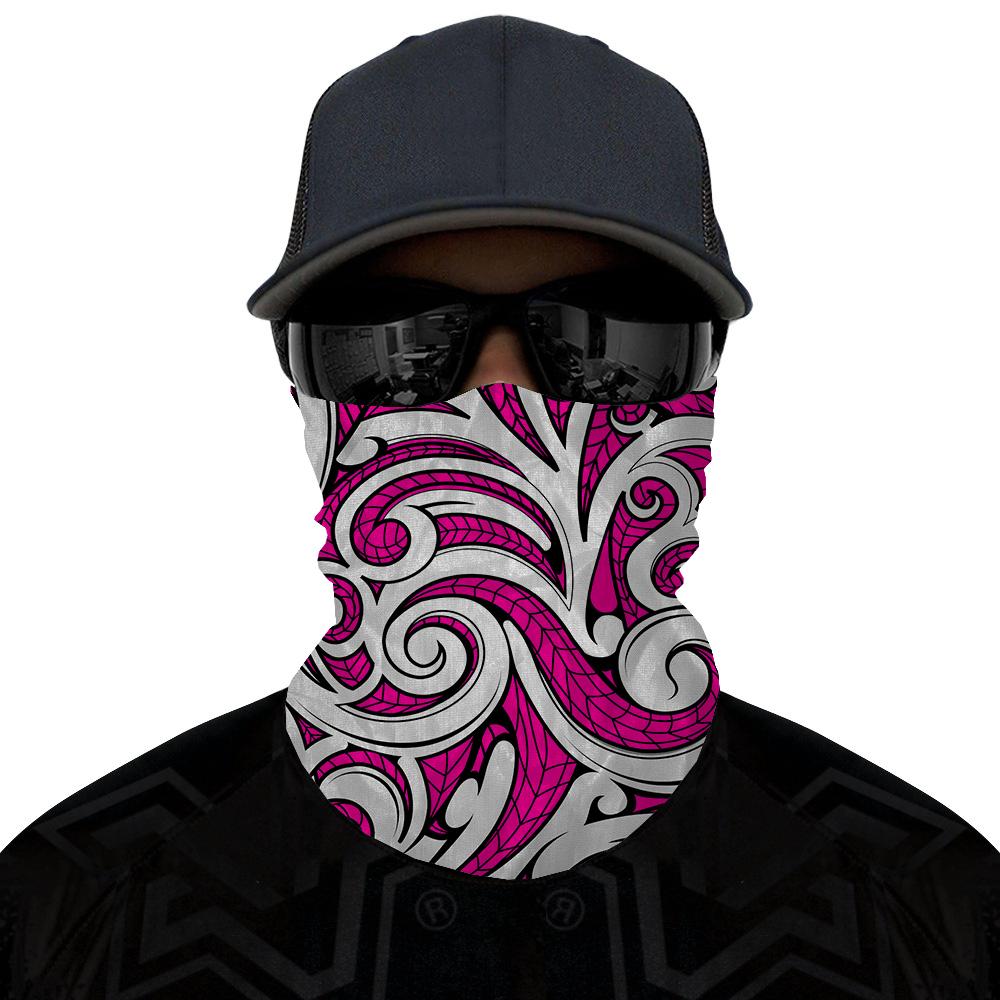 Hawaii Bandana Polynesian Maori Ethnic Ornament Pink - Polynesian Pride