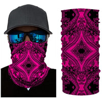 Hawaii Bandana Polynesian Plumeria Mix Pink Black - Polynesian Pride