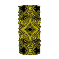 Hawaii Bandana Polynesian Plumeria Mix Yellow Black One Size Yellow - Polynesian Pride