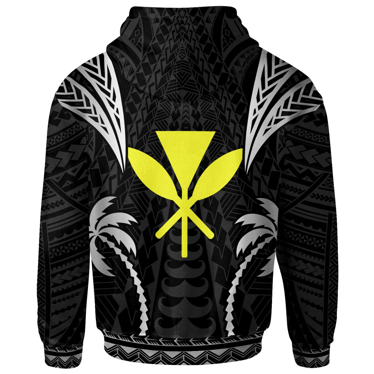 Hawaii Zip up Hoodie Blood Runs Through My Veins Style Black - Polynesian Pride