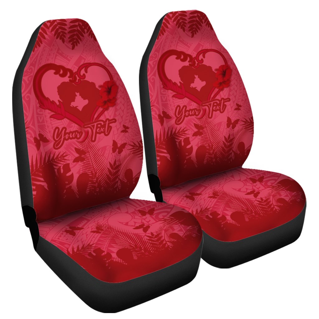 (Personalized) Hawaiian Lover Valentine's Day Car Seat Covers - LOV Style AH Universal Fit Red - Polynesian Pride