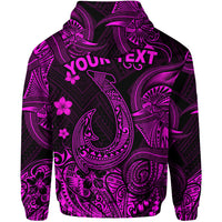 Custom Hawaii Fish Hook Polynesian Zip Hoodie Unique Style Pink LT8 - Polynesian Pride