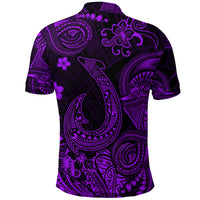 Hawaii Fish Hook Polynesian Polo Shirt Unique Style Purple LT8 - Polynesian Pride