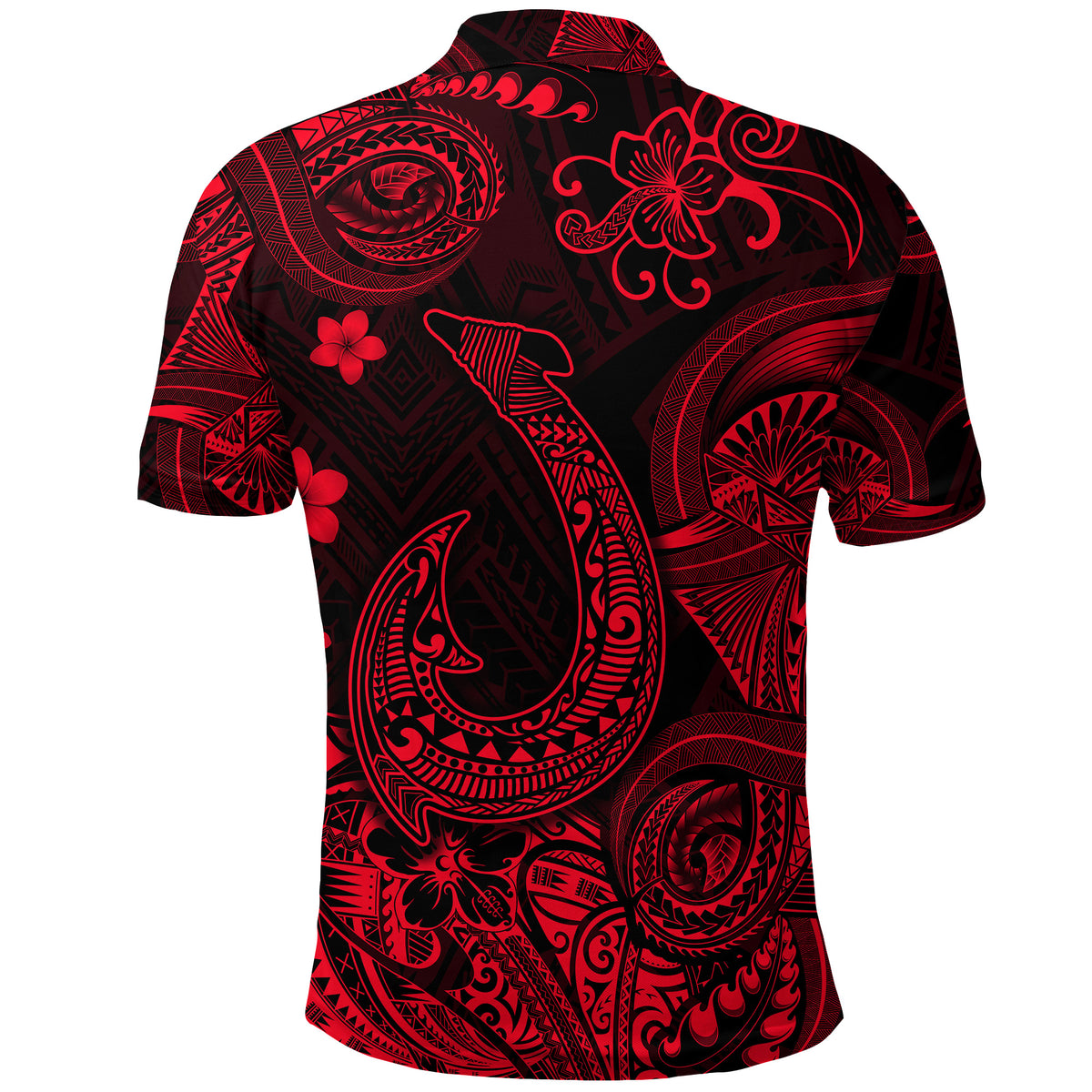 Hawaii Fish Hook Polynesian Polo Shirt Unique Style Red LT8 - Polynesian Pride