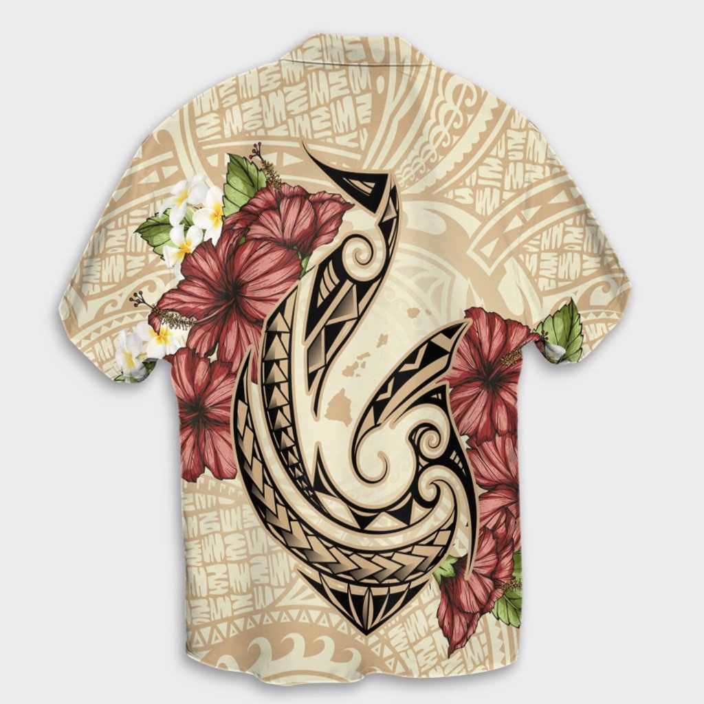 Hawaii Fish Hook Hibiscus Plumeria Polynesian Hawaiian Shirt - AH - Polynesian Pride