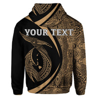 Custom Hawaii Fish Hook Polynesian Hoodie Circle Style Gold - Polynesian Pride