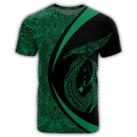 Hawaii Fish Hook Polynesian T Shirt Circle Style Green - Polynesian Pride