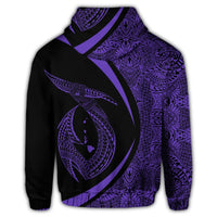 Hawaiian Fish Hook Polynesian Hoodie Circle Style Purple - Polynesian Pride