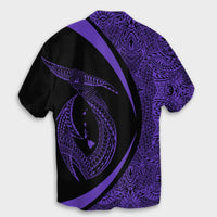 Hawaii Fish Hook Polynesian Hawaiian Shirt - Circle Style Purple - AH - Polynesian Pride