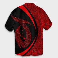 Hawaii Fish Hook Polynesian Hawaiian Shirt - Circle Style Red - AH - Polynesian Pride