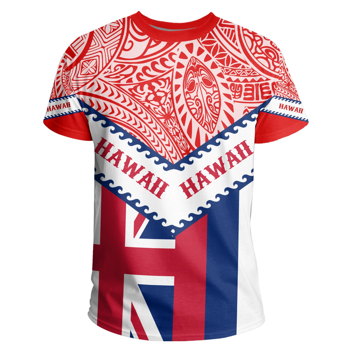 Hawaii Flag T Shirt Mit Style - Polynesian Pride