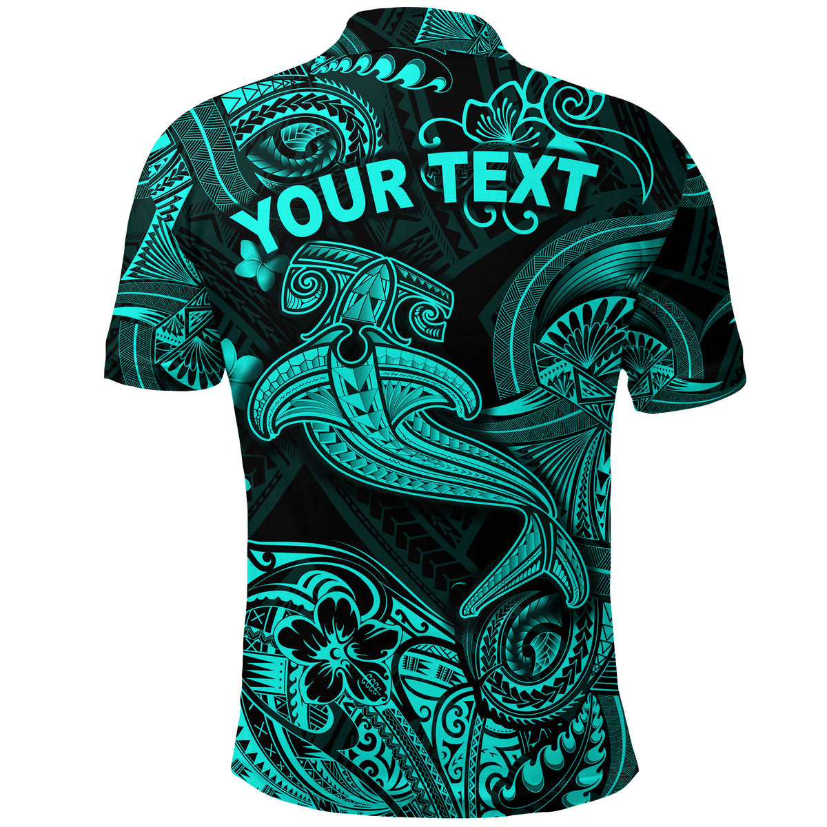 Custom Hawaii Hammer Shark Polynesian Polo Shirt Unique Style Turquoise LT8 - Polynesian Pride