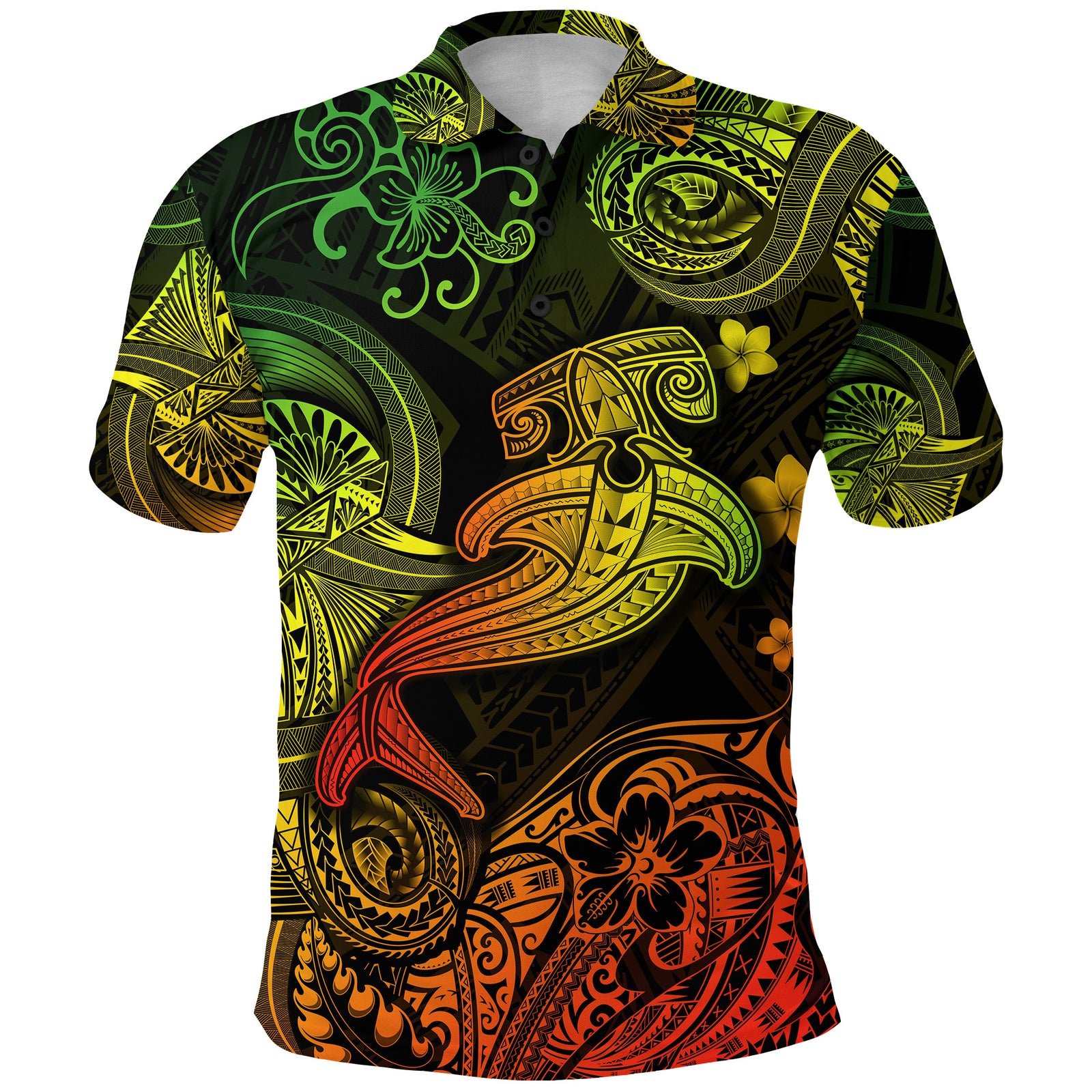 Hawaii Hammer Shark Polynesian Polo Shirt Unique Style Reggae LT8 - Polynesian Pride