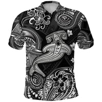Hawaii Hammer Shark Polynesian Polo Shirt Unique Style Black LT8 - Polynesian Pride