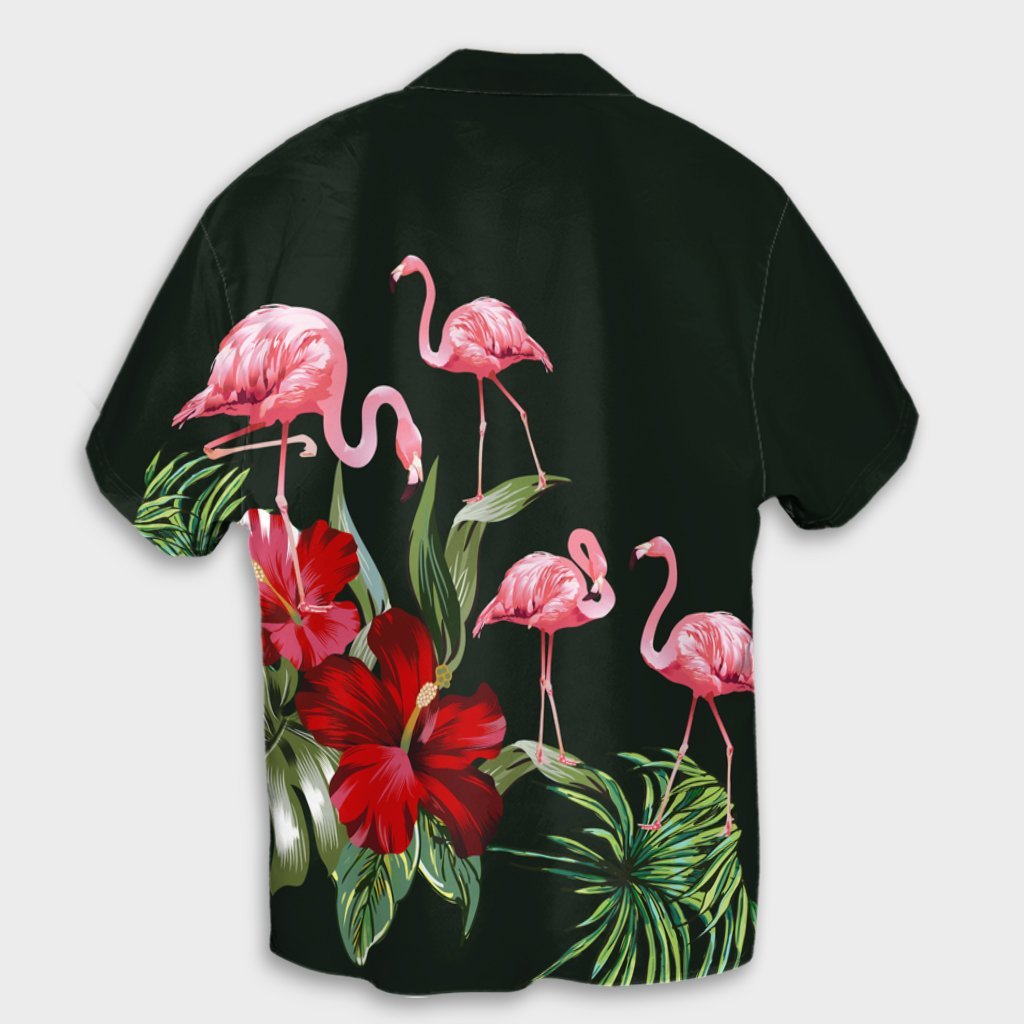 Hawaii Hibiscus Flamingo Hawaiian Shirt - AH - Polynesian Pride