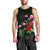 Hawaii Hibiscus Flamingo Tank Top - AH Black - Polynesian Pride