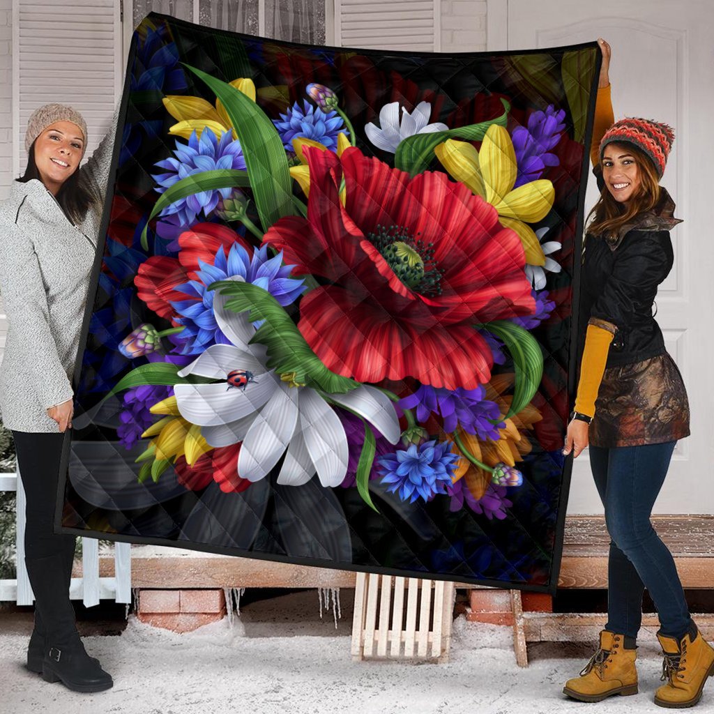 Hawaii Hibiscus Flower Beautiful Premium Quilts - AH - Polynesian Pride