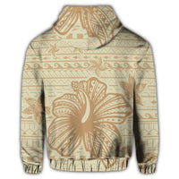 Hawaiian Hibiscus Plumeria Kanaka Polynesian Vintage Hoodie - Polynesian Pride
