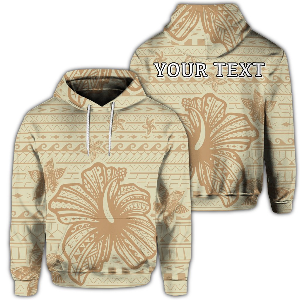Custom Hawaii Hibiscus Plumeria Kanaka Polynesian Vintage Hoodie Unisex Art - Polynesian Pride