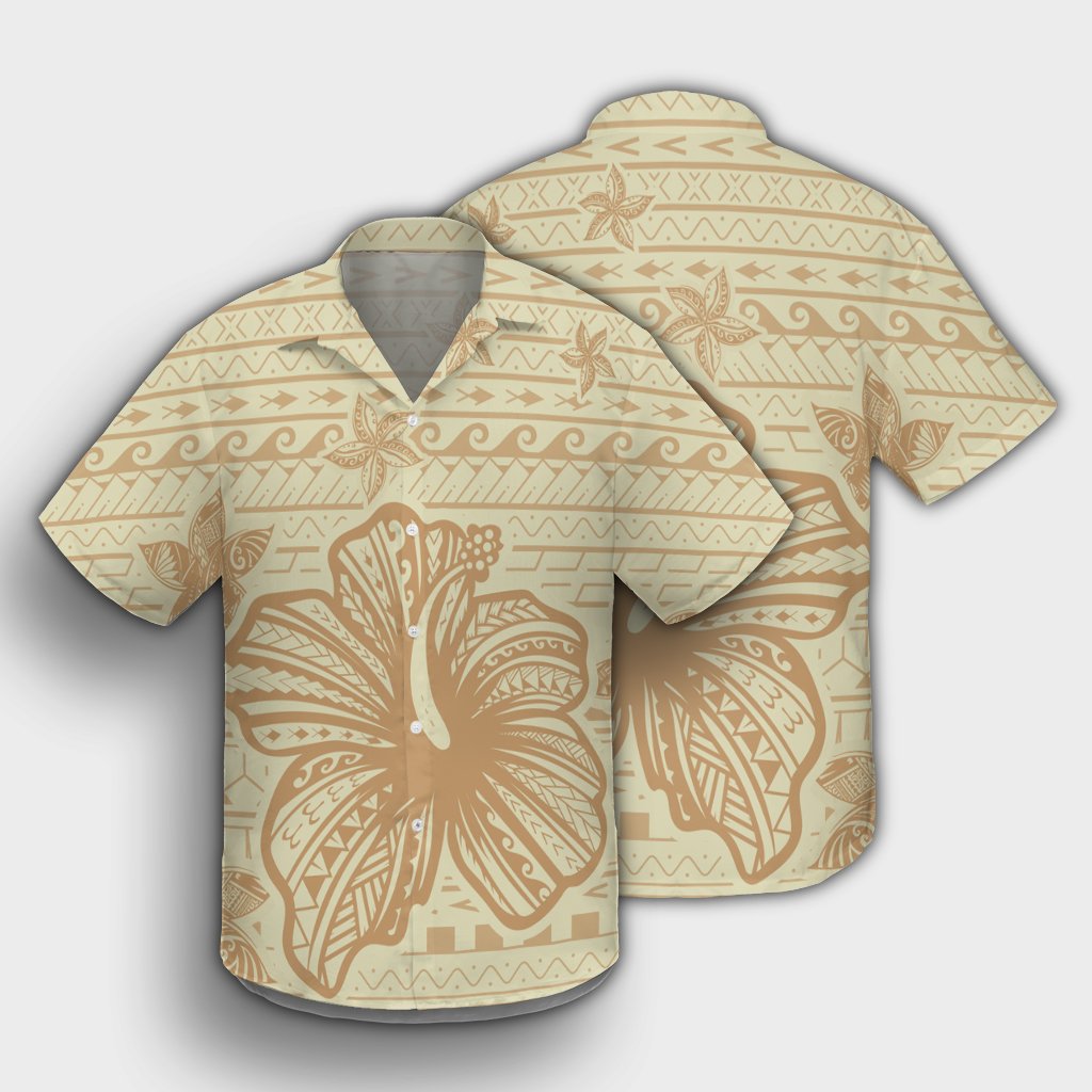 Hawaii Hibiscus Plumeria Kanaka Polynesian Vintage Hawaiian Shirt - AH - Polynesian Pride