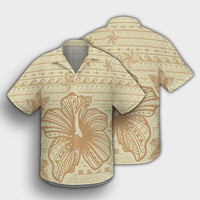 Hawaii Hibiscus Plumeria Kanaka Polynesian Vintage Hawaiian Shirt - AH - Polynesian Pride