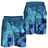 Hawaii Hibiscus Turtle Men's Shorts - AH - Polynesian Pride