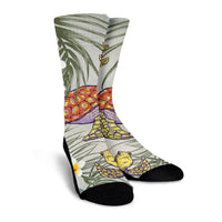 Hawaii Honu Chibi Sea Plumeria Crew Socks - AH - Polynesian Pride