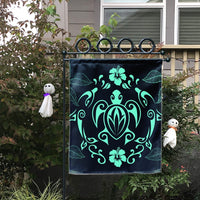 Hawaii Honu Turtle Dolphin With Plumeria Flag - AH - Polynesian Pride