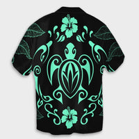 Hawaii Honu Turtle Dolphin With Plumeria Hawaiian Shirt - AH - Polynesian Pride