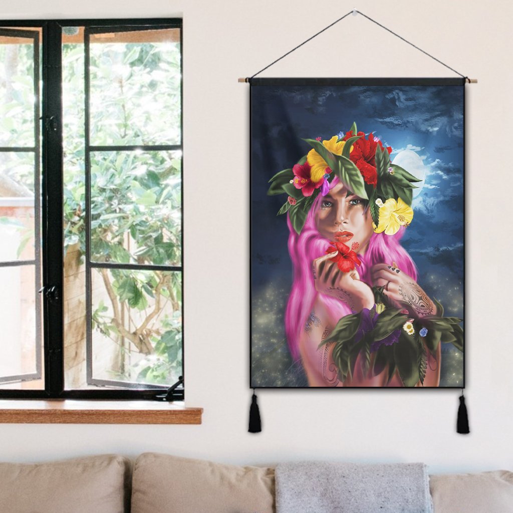 Hawaii Kanaka Colorful Hula Girl Hanging Poster - Dinh Style - Polynesian Pride